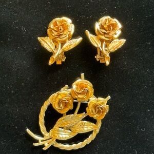 Vintage earrings and Brooch